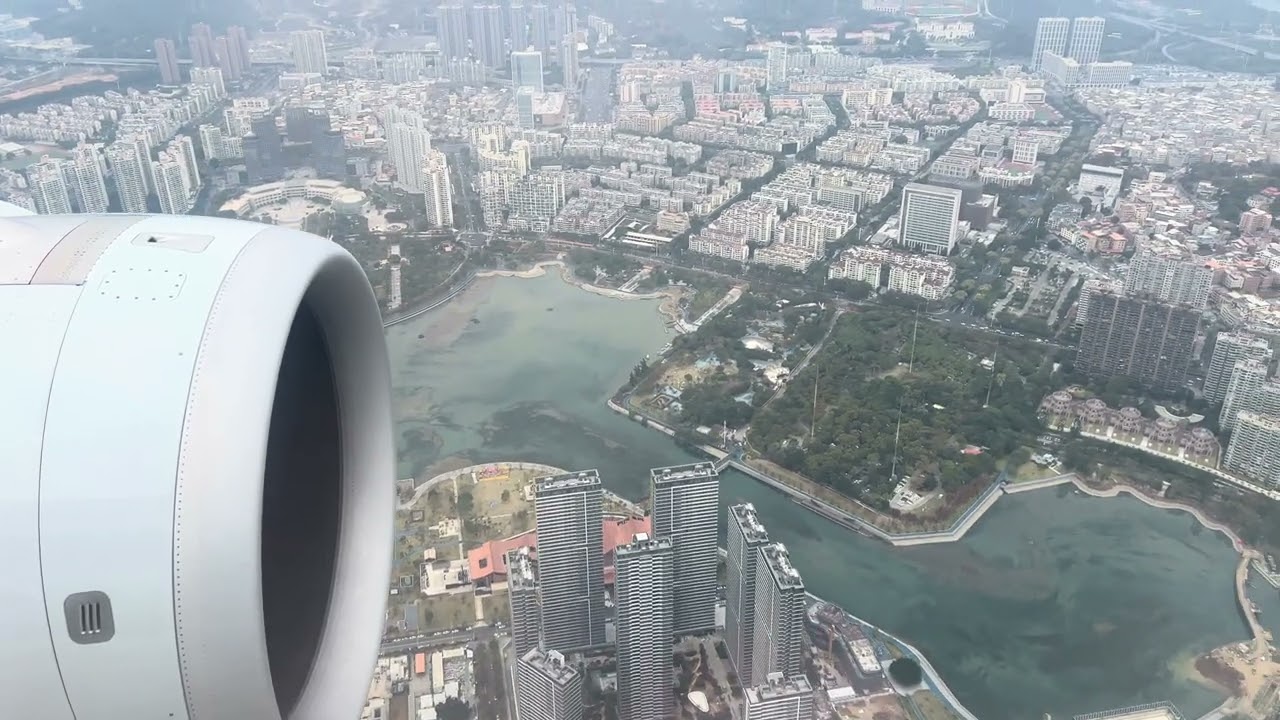 Landing in Xiamen Airport on China Southern Airlines