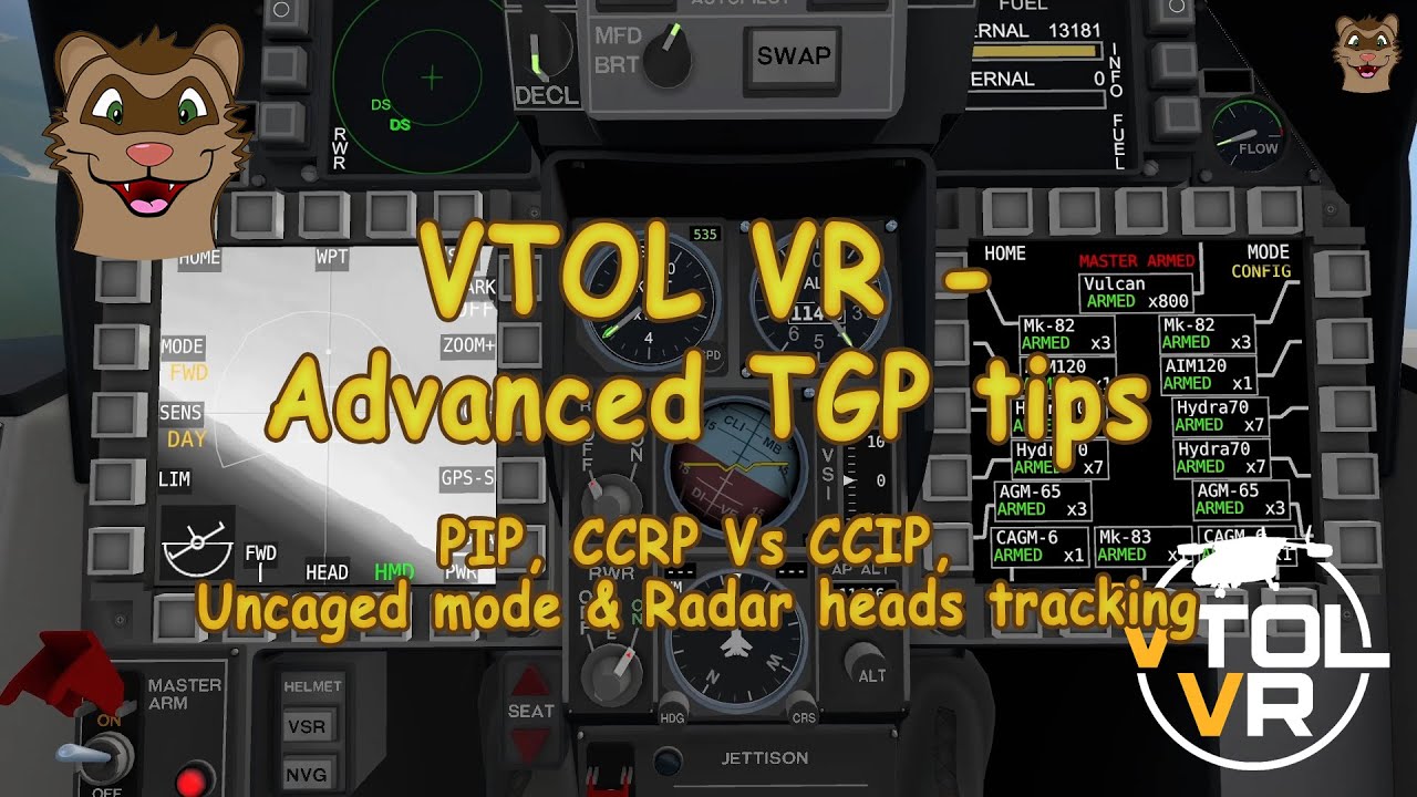 Советы по использованию усовершенствованного оружия VTOL VR — PIP, CCRP и радар слежения за головой