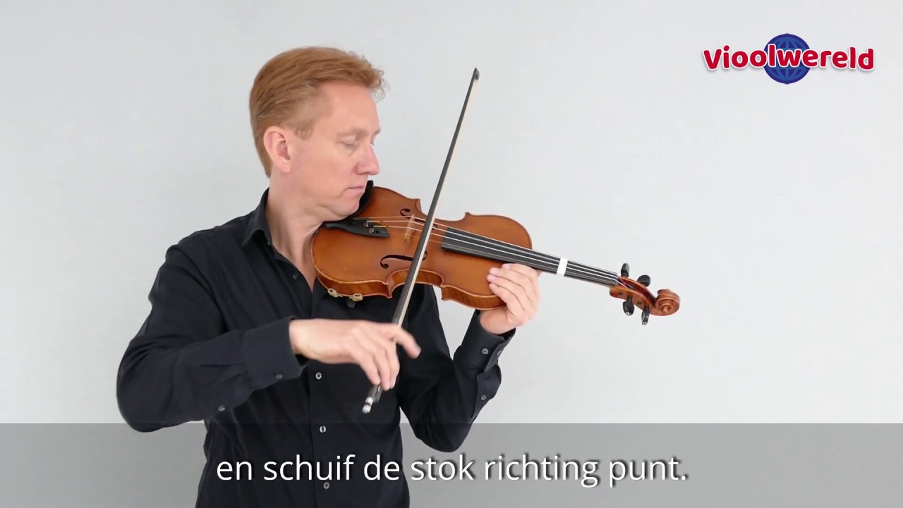 18.1 Opschuiven van de strijkstok