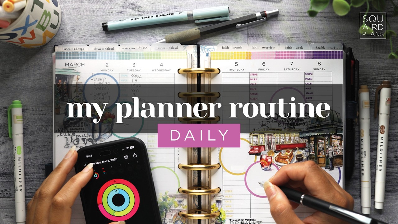MY DAILY PLANNER ROUTINE :: Planning My Day in a Discbound Half Letter Planner