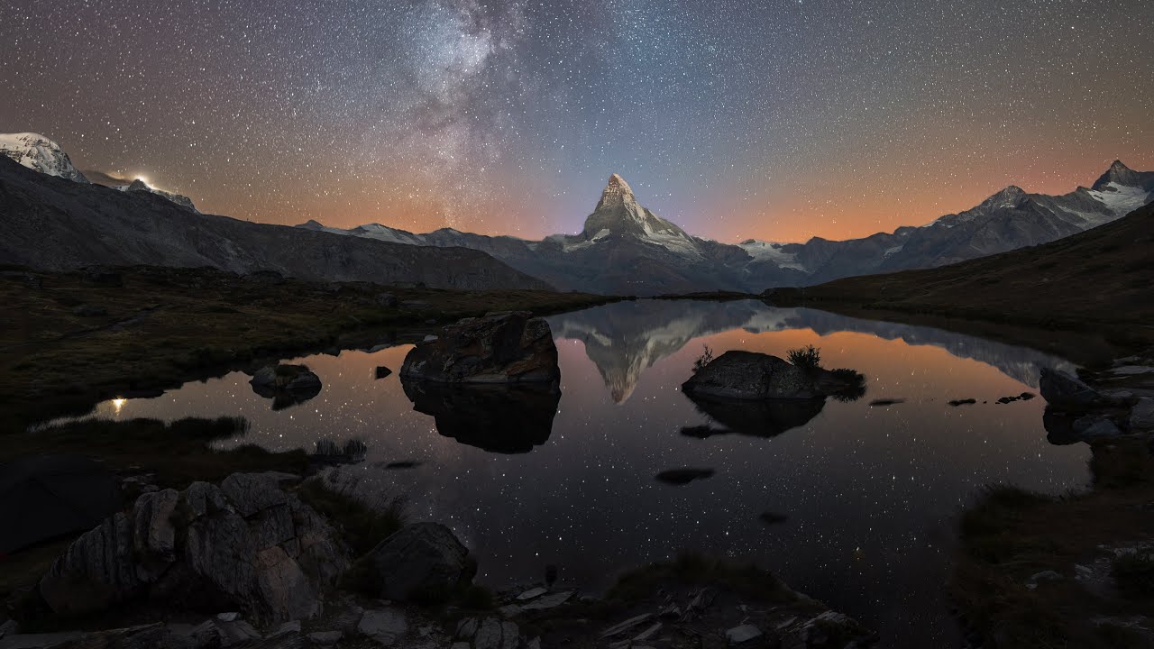 Matterhorn & Milky Way time-lapse - Zermatt, Switzerland