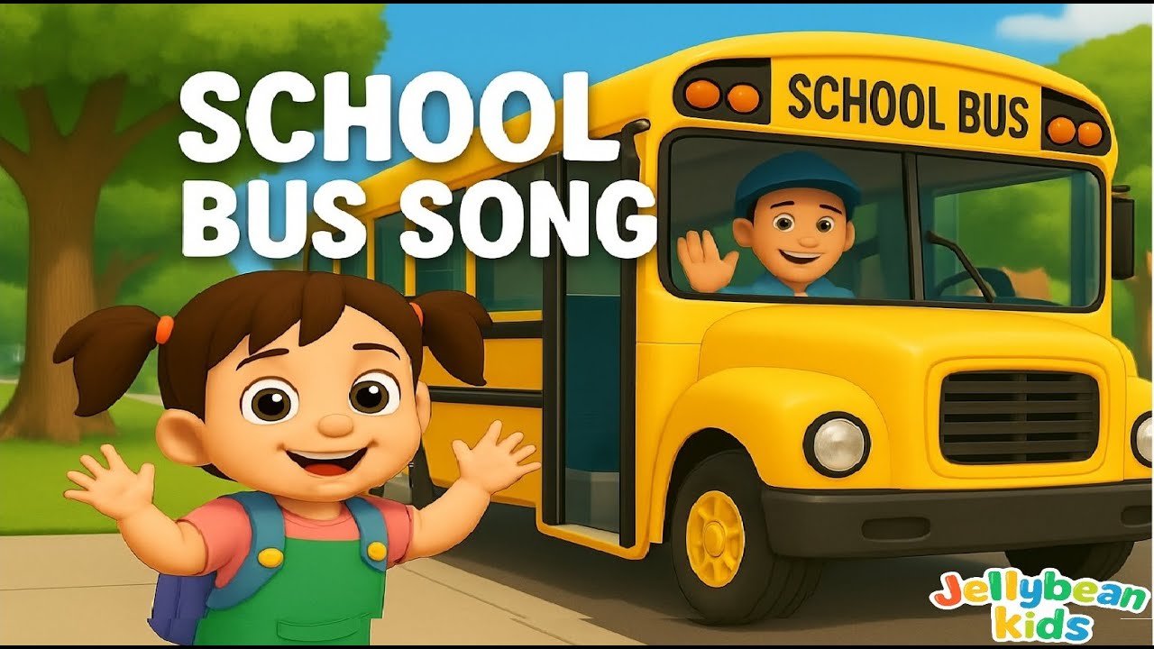 School Bus Time 🚌🎶 | Morning Routine & Safety Song for Kids | Jellybean Kids