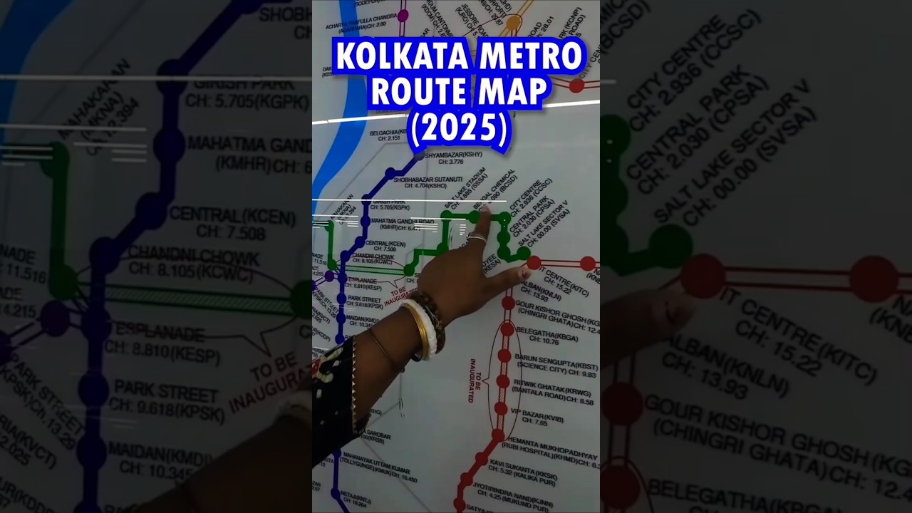 Kolkata Metro Route Map Update 2025🚆  #kolkatametro #metro #trending #trending