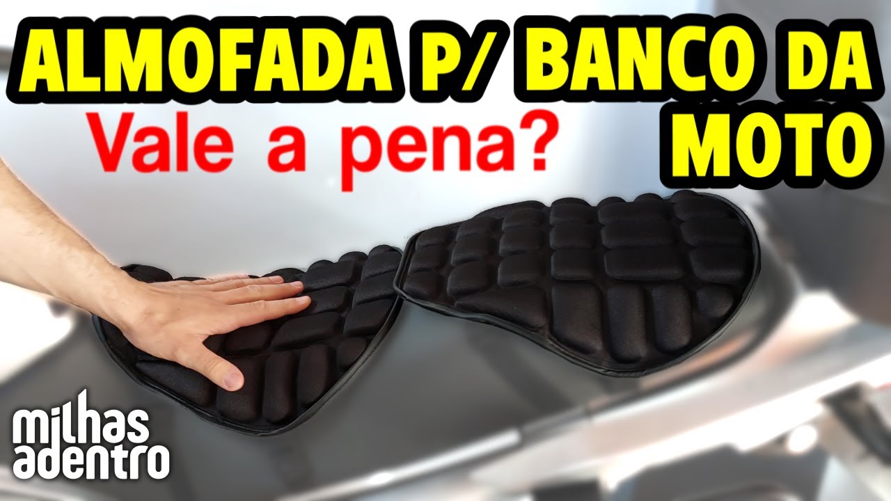 Almofada para Banco de Moto - Acessório para Viagem de Moto - Mais Conforto na Moto Piloto e Garupa