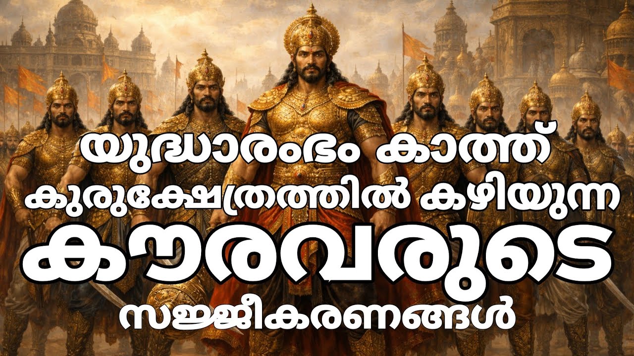 യുദ്ധാരംഭാം കാത്ത് നിൽക്കുന്ന കൗരവ സൈന്യം #mahabharat #ithihasam Kouravas|Mahabharath