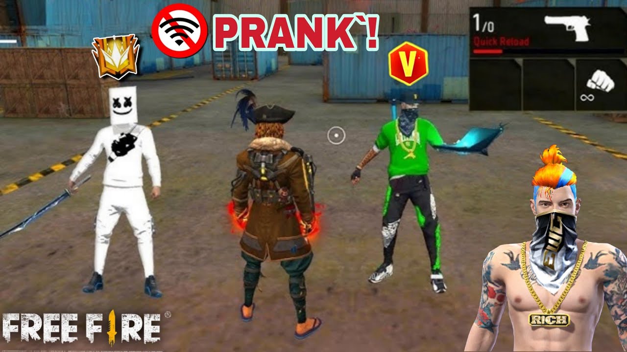 NO INTERNET PRANK 🚫 CHALLENGE 😱 LONE WOLF 🥵 GARENA FREE FIRE 🎮