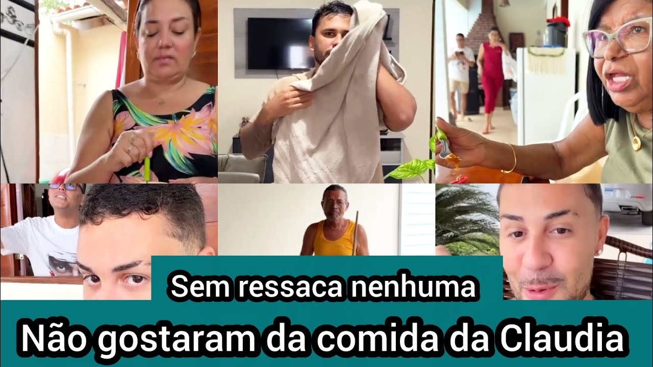 Carlinhos Maia diz que sabe do seu limite pra beber e todos reclamam da comida que Cláudia fez 
