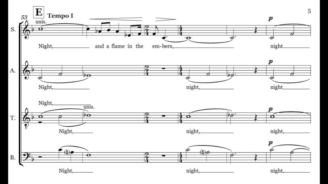 A Flame in the Embers (SATB unaccompanied) | Nicholas Ryan Kelly