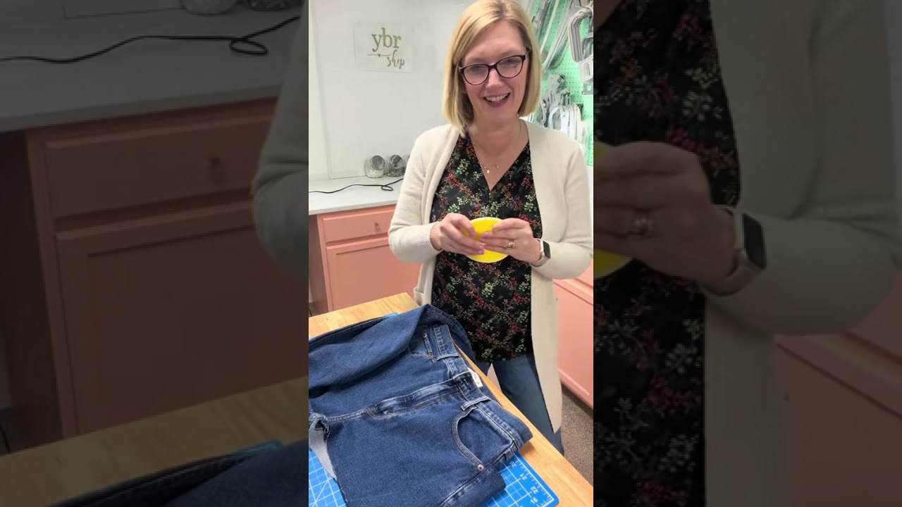 Denim upcycle!  Old jeans made into a cute tote bag