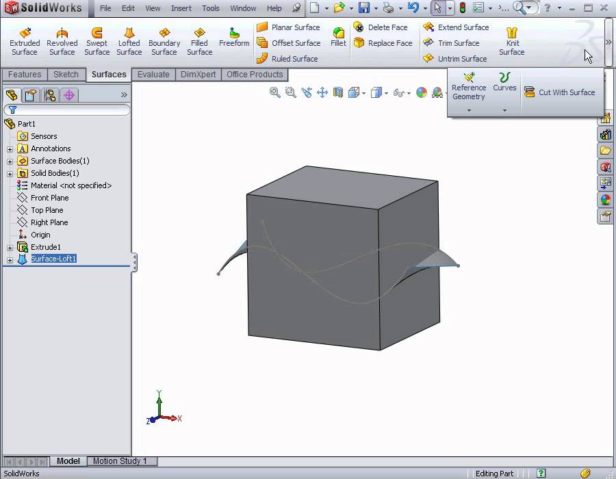Beginner surface design   SOLIDWORKS Tutorials  Surface Design & Modeling