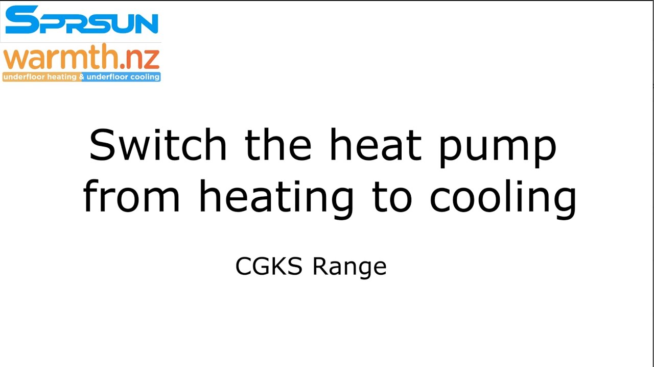 SPRSUN Controller Switch from Heating mode to Cooling mode - CGKS Range