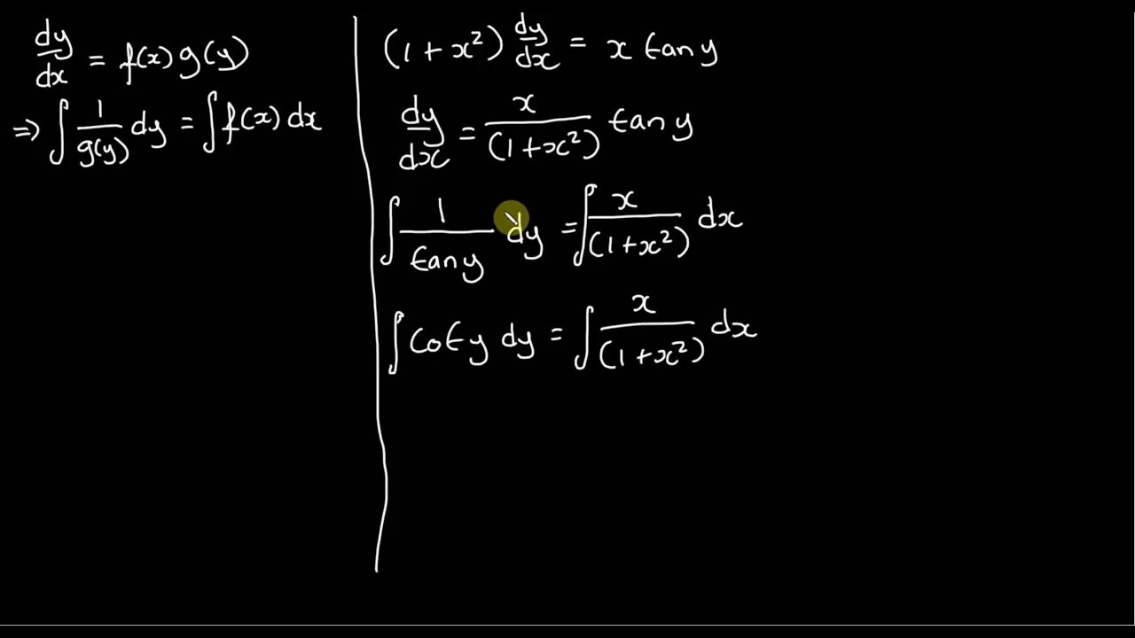 Integration - Separation of Variables