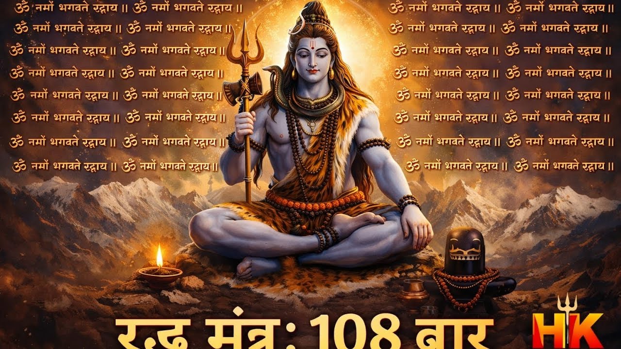 रुद्र मंत्र | Rudra Mantra Powerful Chanting 🔱 | 108 Times | Peace • Power • Protection | 2026 Viral