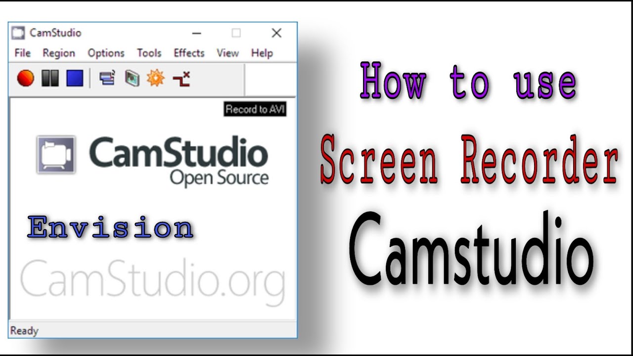How to use Camstudio screen recording for Windows 7 || #screenrecorder #envision #camstudio