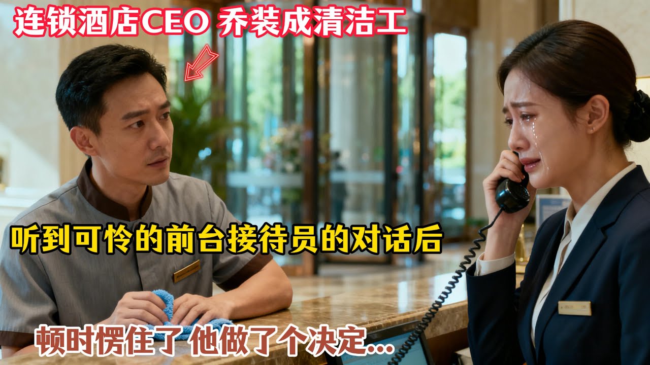五星級連鎖酒店CEO喬裝成清潔工，聽到可憐的前台接待員的話後，頓時愣住了，他做了個決定，出乎所有人預料...   #故事頻道 #故事分享 #