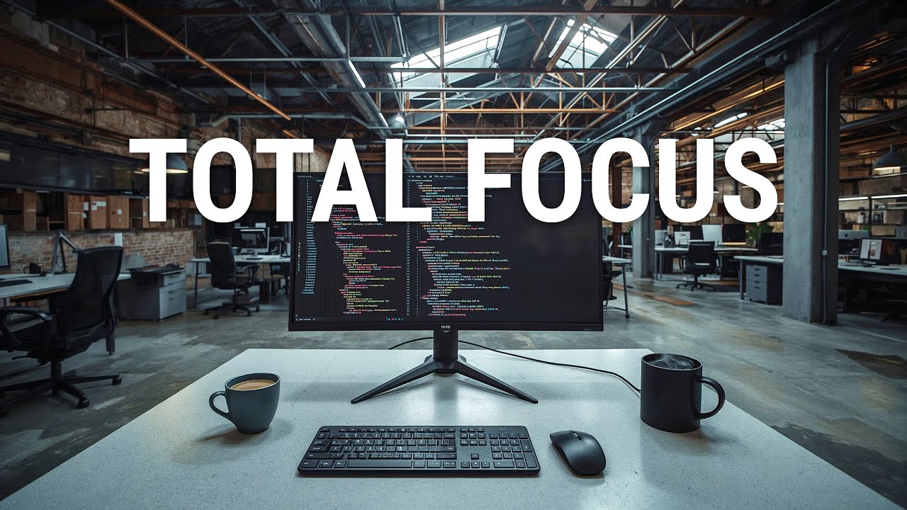 8H Deep Work Coding | Industrial Office Focus | Minimal Techno for Programmers