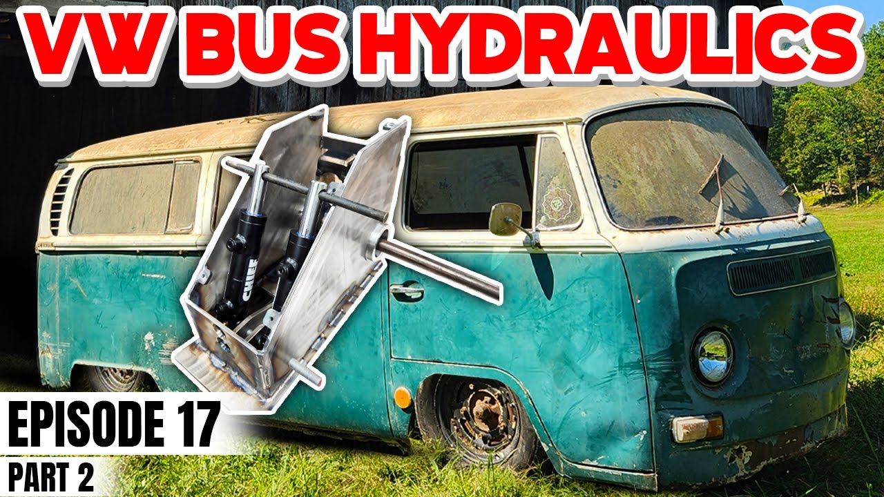 HYDRAULIC SUSPENDSION BUILD - VW BUS Bay Window Barn Find- - VW Bus Restoration Episode 17 Part 2