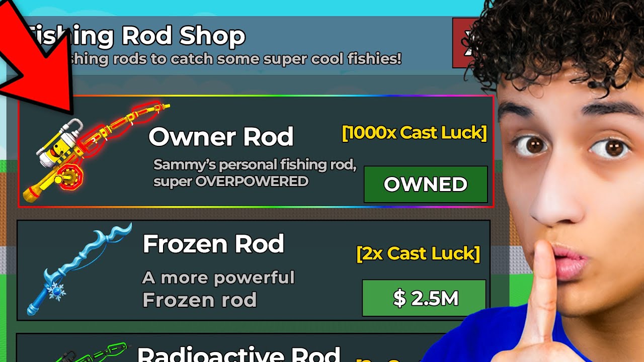 Using the OWNER ONLY Fishing Rod in Steal a Brainrot..
