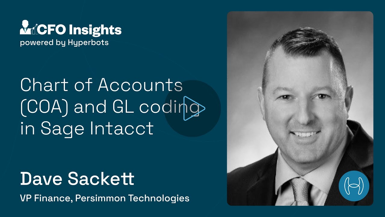 Chart of Accounts COA and GL coding in Sage Intacct