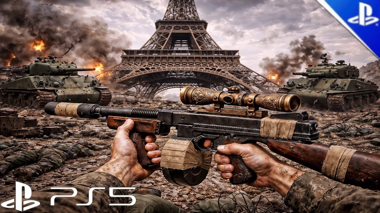 Liberating Paris from the Nazi Occupation — World War II [PS5 4K] Immersive Gameplay