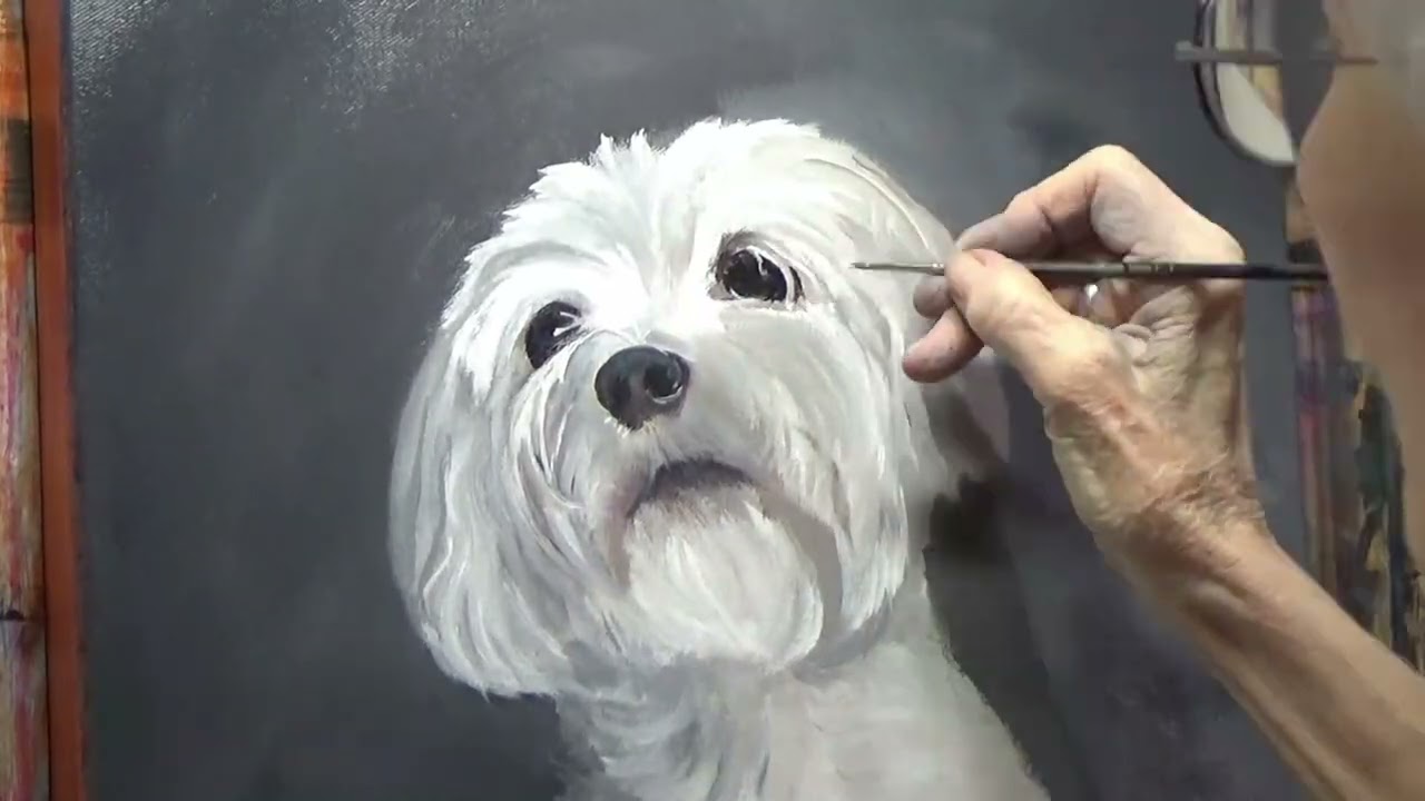 Emma, A Dog Portrait Memorial in Oil