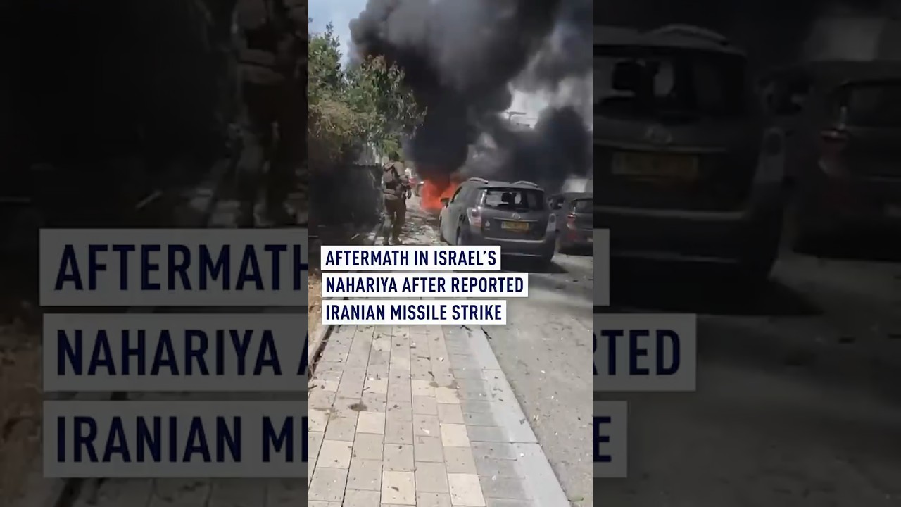 Aftermath in Nahariya after reported Iranian missile strike
