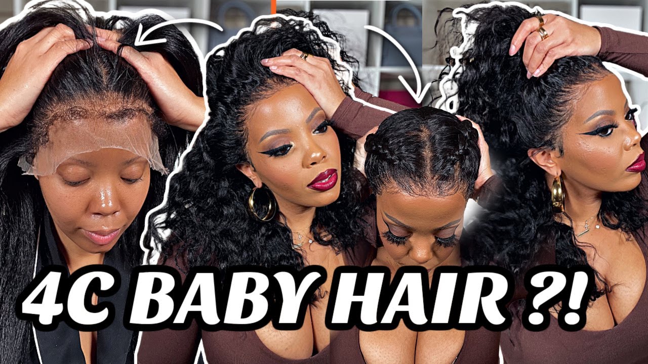 😱 𝟒𝐂 Kinky Edges?! —LIKE IT'S COMING FROM MY 𝐒𝐂𝐀𝐋𝐏! ❌NO GLUE BALD CAP KINKY STRAIGHT Wig + Braid Out
