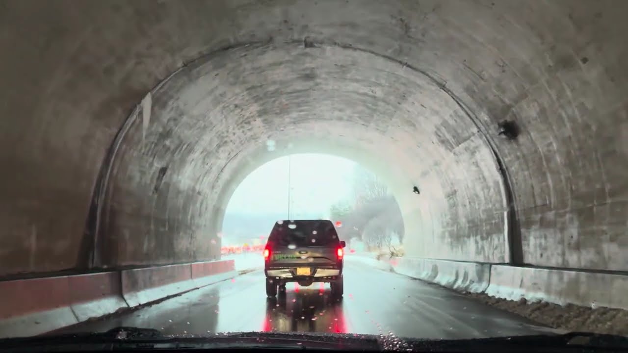An afternoon commute in freezing rain through DVP NB/410 EB
