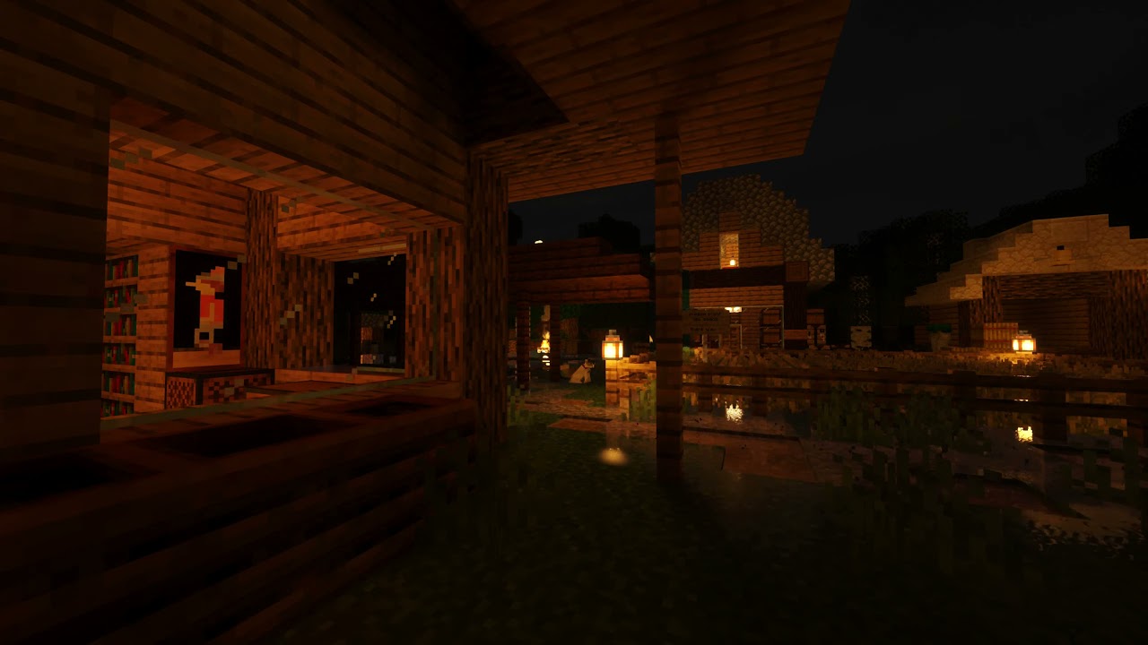Minecraft Soundtrack + Rain & Thunder to relax & study  12 hours
