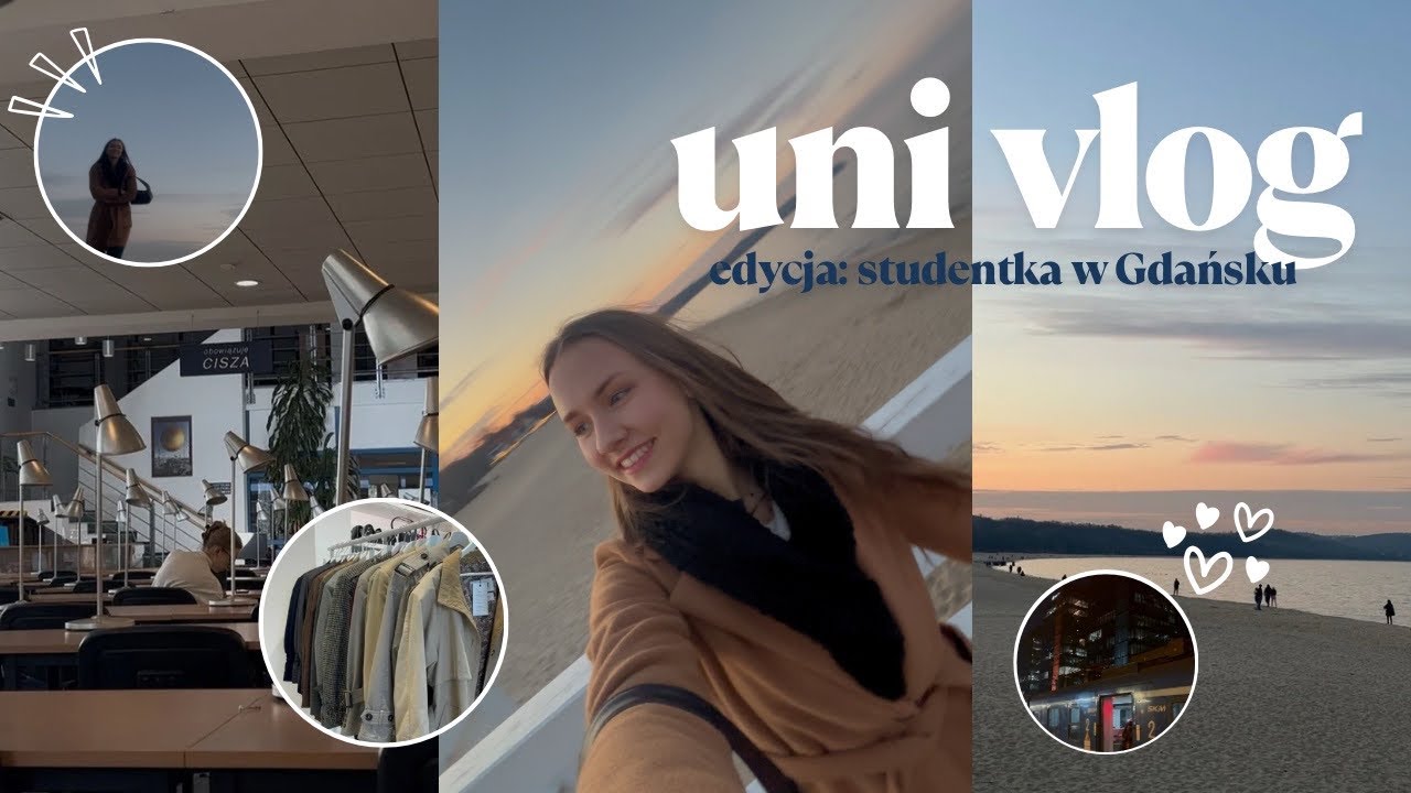 UNI VLOG | studentka w Gdańsku, plaża, zakupy, nauka