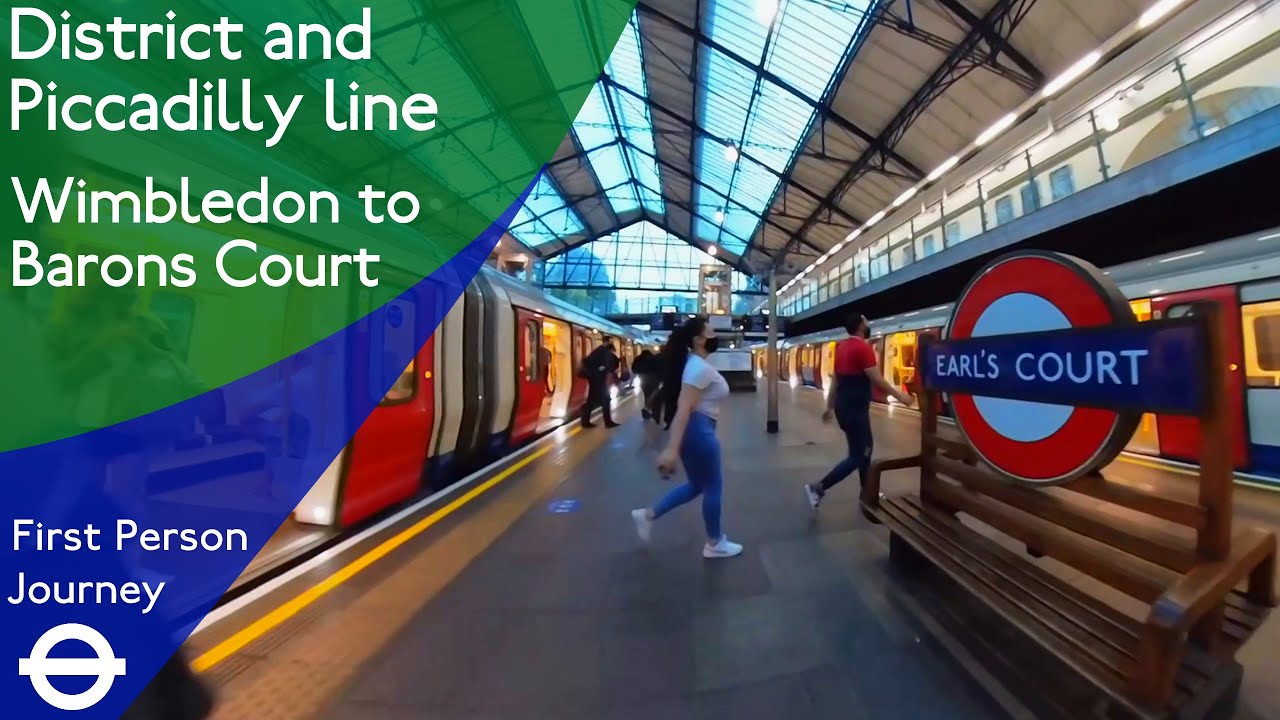 London Underground First Person Journey - Wimbledon to Barons Court via Earl's Court