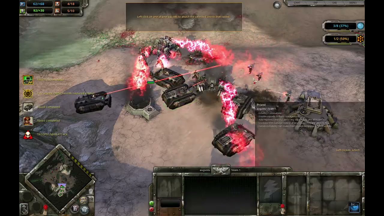 Warhammer 40K Dawn of War Definitive Edition (DE) Vanilla PVP 1v1 as Imperial Guards vs Chaos