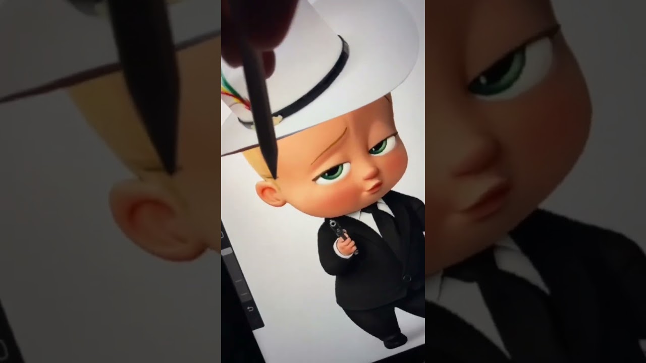 Transformando a Boss Baby en Alucin 👶🏼😂🧿〽️ #thebossbaby #belicones #alucines #procreate #shorts