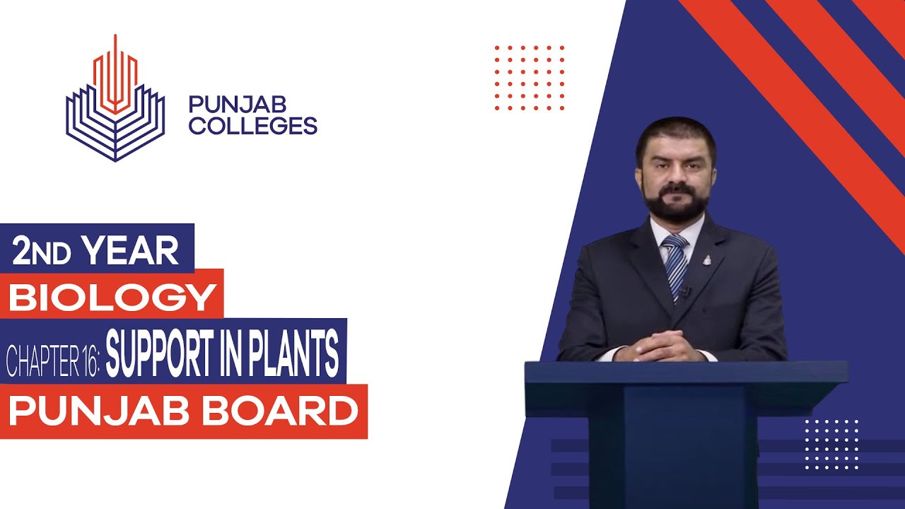 PGC Lectures-Inter Part II-Punjab Board-Biology - Chapter 16 - Support in Plants