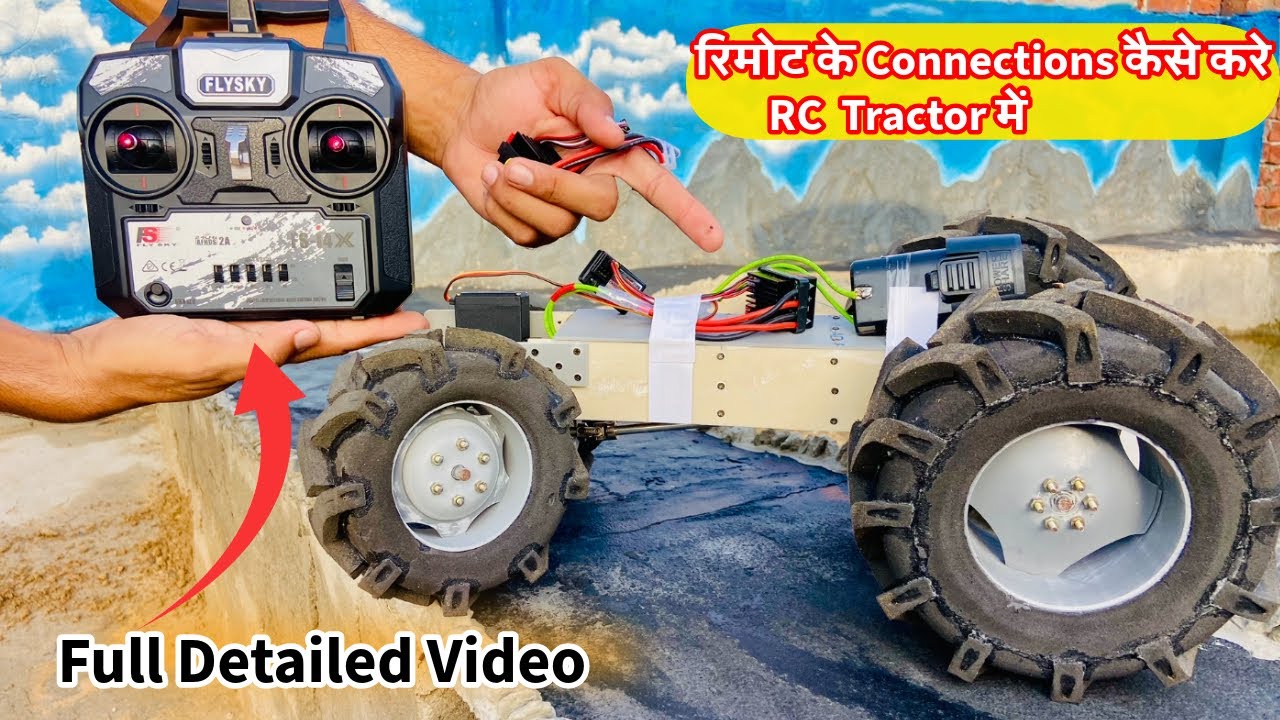 Binding of Flysky Fs-i4x transmitter and receiver with 4WD RC tractor made of PVC-Full Video