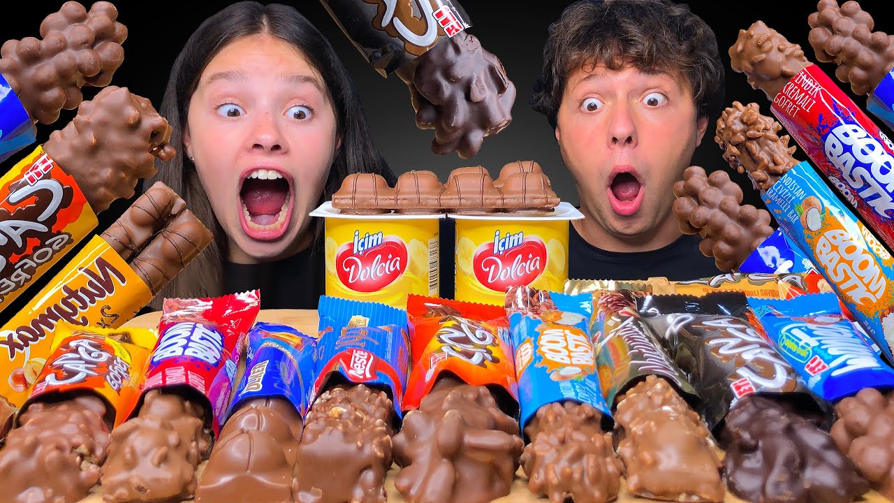 ASMR BUBBLY CHOCOLATE CANDY BARS MUKBANG EATING SOUNDS 먹방 Tati ASMR