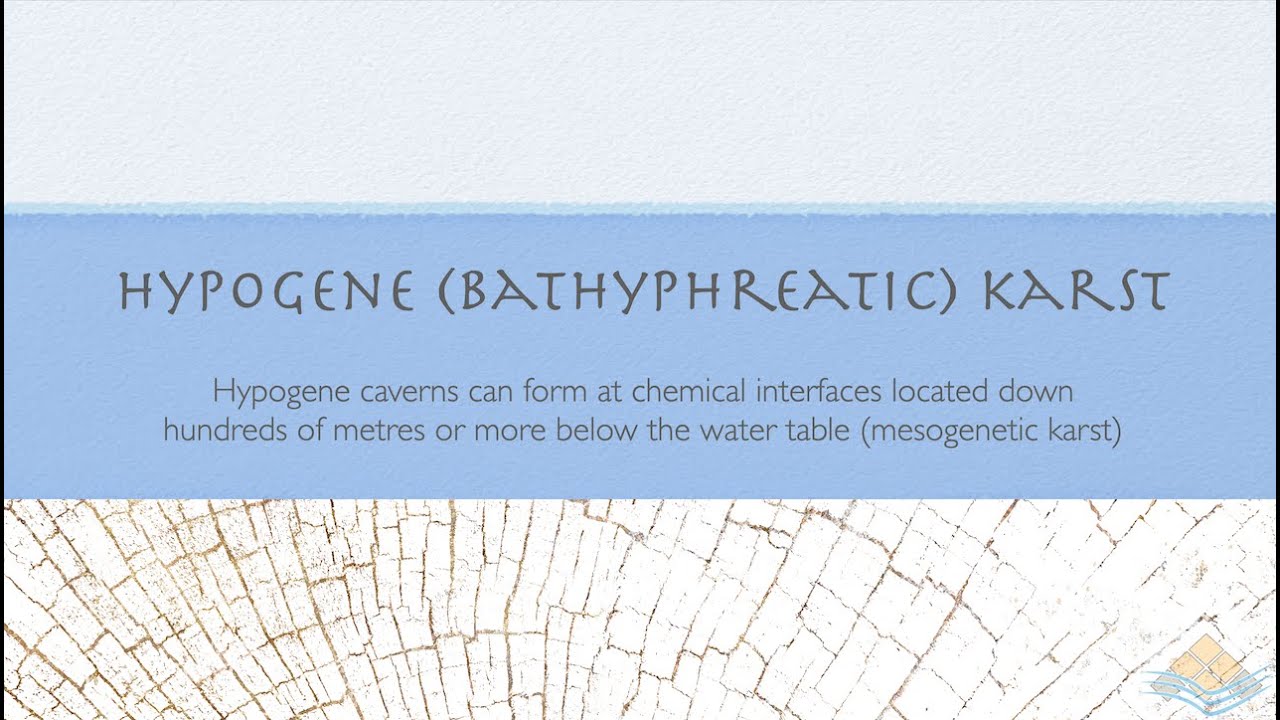 Hypogene or bathyphreatic karst