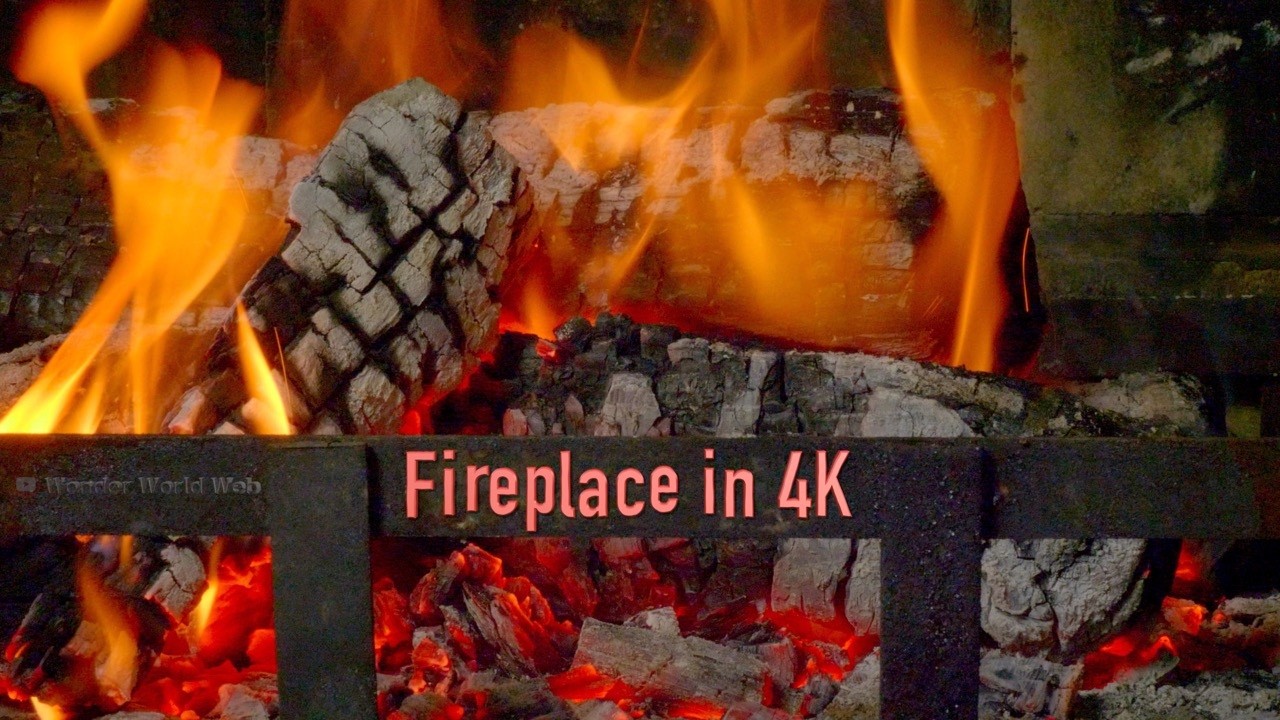 Real Wood Burning Fireplace 🔥 In Real Time With High Quality Relaxing Sounds 4K 10Hrs #20171205