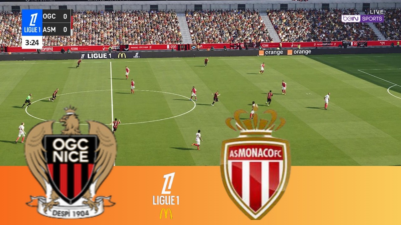 Nice vs Monaco | LIVE | Derby Côte d’Azur | Ligue 1 | PES 2021