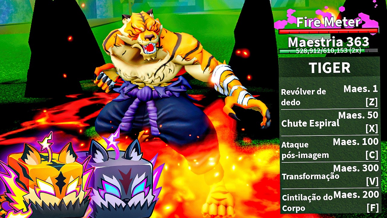 TESTEI A NOVA FRUTA LEOPARD do BLOX FRUITS!! (TIGER)