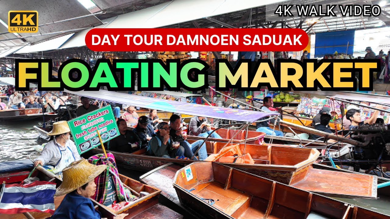 [4k HDR] Damnoen Saduak Floating Market Walking Tour January 2025 | Thailand Travel