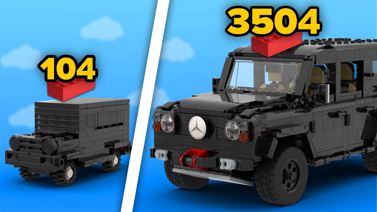 LEGO G-WAGON From 104 to 3504 Parts | Comparison