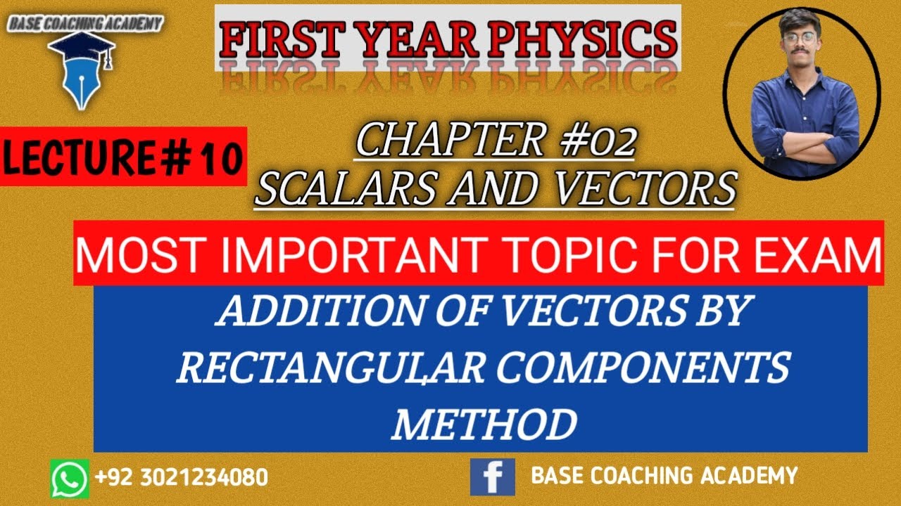 XI PHYSICS | THEORY LECTURE [ ADDITION OF VECTORS BY RECTANGULAR COMPONENTS METHOD ] .