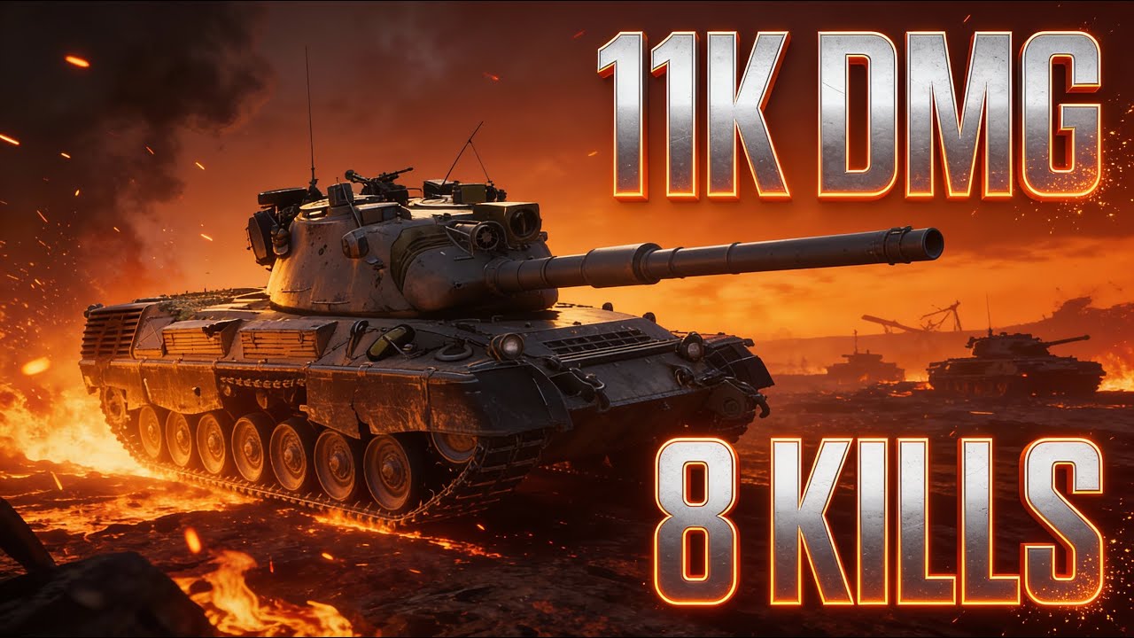 World Of Tanks 2.0 : Leopard 1 : 11K Damage : 8 Kills