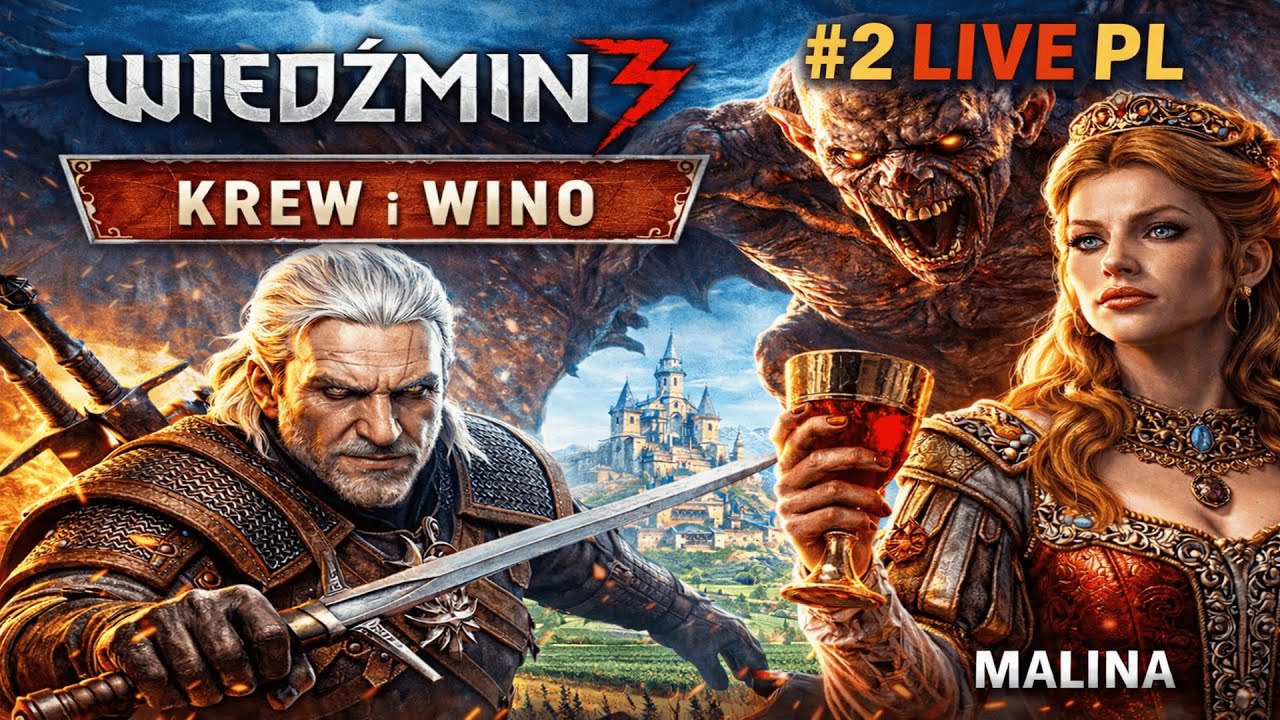 🔥 GERALT WRACA! Wiedźmin 3: Krew i Wino #2 LIVE PL