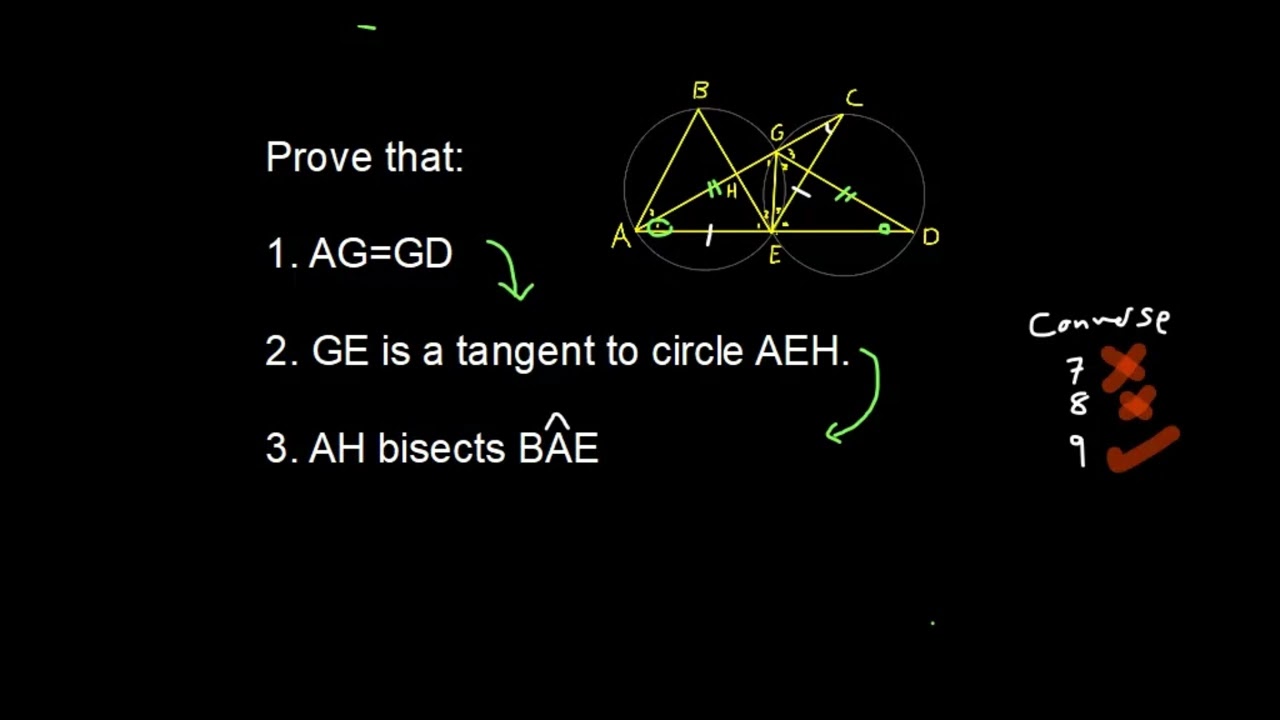Circle Geometry -  Proving that a line is a tangent  Grade 11 and 12