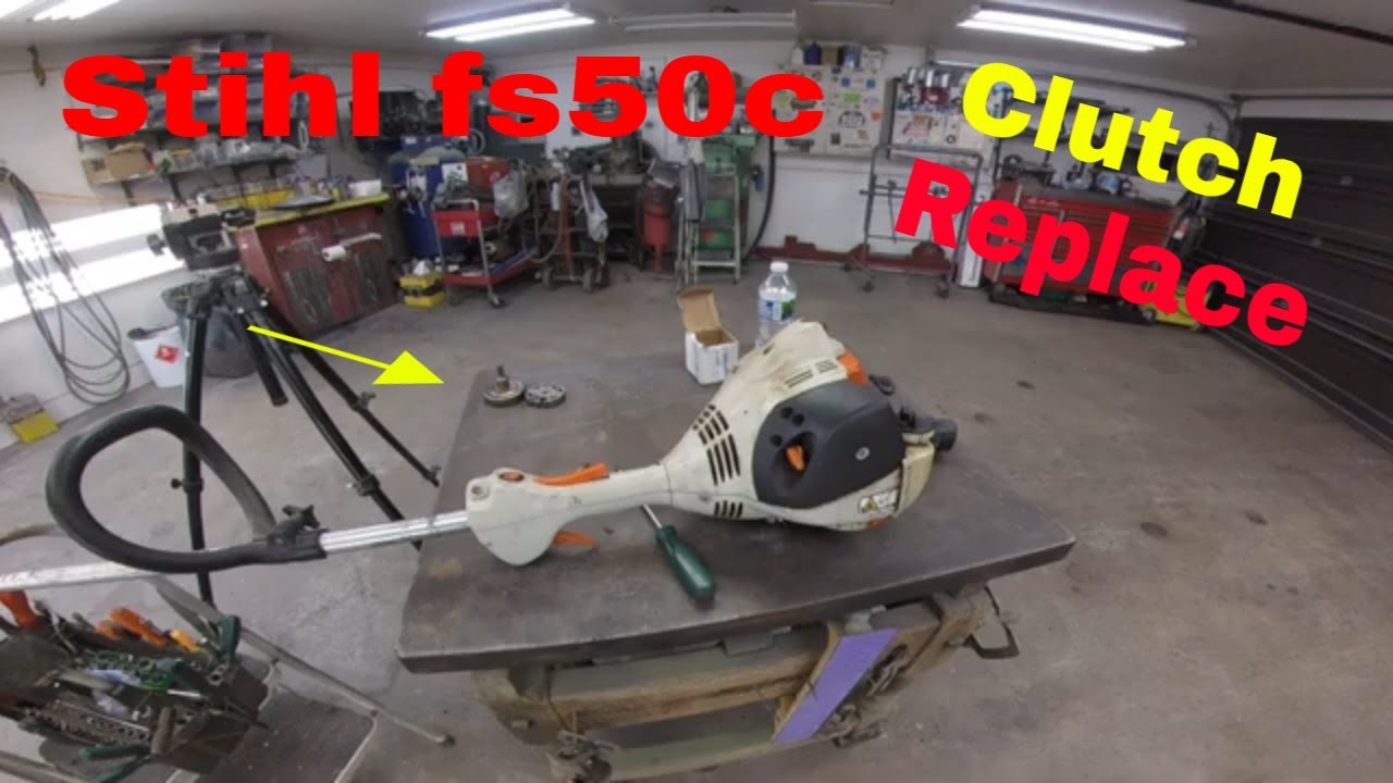 How to easily install the Clutch on a Stihl  fs50c Trimmer