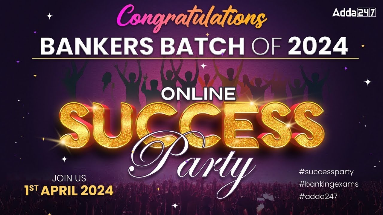 Congratulations Bankers 2023-24 | Celebrating Success Online Success Party | Live 1st April at 7 PM