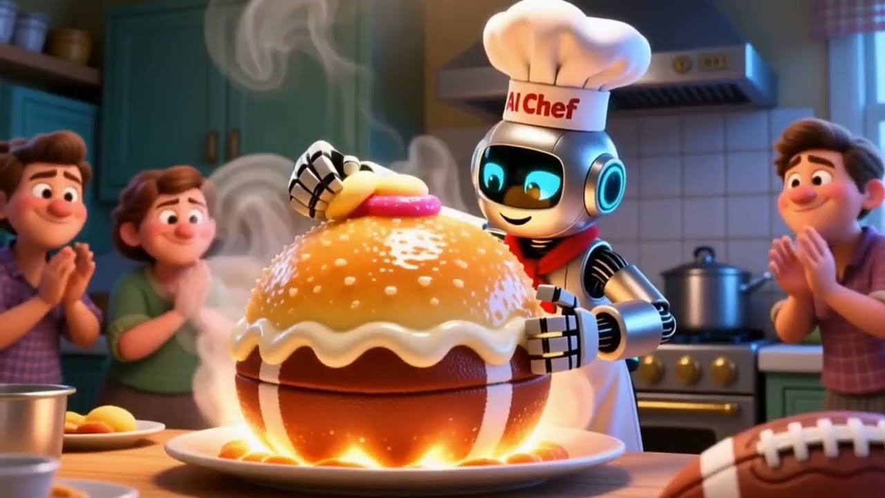 Robot Chef and the Crazy Feast | A Fun Food Story for Kids @TinyTingles1