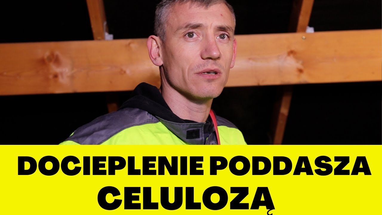 OCIEPLENIE PODDASZA CELULOZĄ  . Dom do 100m2